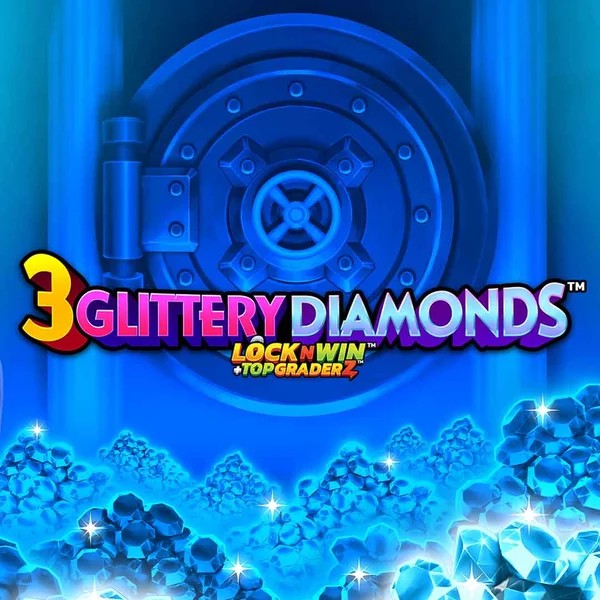 Logo of 3 Glittery Diamonds from PearFiction Studios at Pribet Casino
