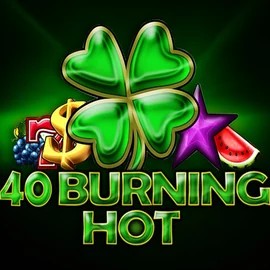 40 Burning Hot slot logo by Amusnet Interactive at Pribet Casino40 Burning Hot