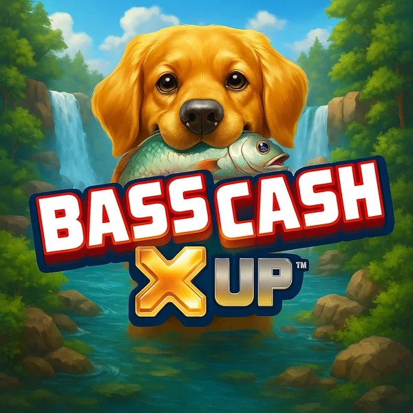 Bass Cash X UP slot logo by Alchemy Gaming at Pribet CasinoBass Cash X UP