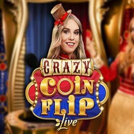 Crazy Coin Flip slot logo by Evolution at Pribet CasinoCrazy Coin Flip